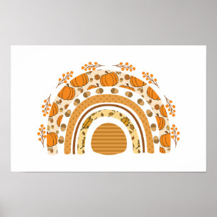 Herbst Regenbogen Poster