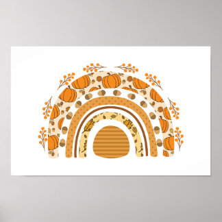 Herbst Regenbogen Poster
