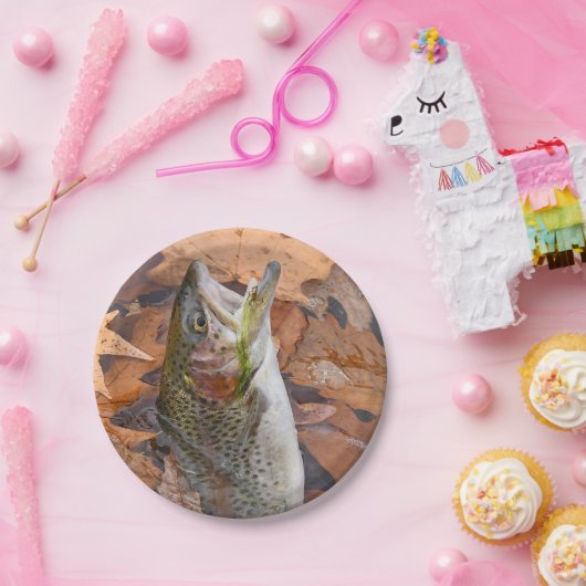 Herbst-Regenbogenforelle Pappteller (Party)