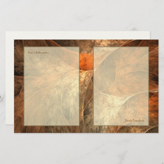 Herbst-Reichtums-Fraktal-Kunst Briefpapier (Vorne/Hinten)