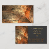 Herbst-Reichtums-Fraktal-Kunst-Visitenkarte Visitenkarte (Vorne/Hinten)