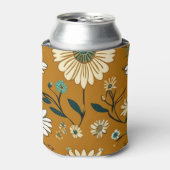 Herbst Retro Boho Mustard Blume Muster Dosenkühler (Kanne Vorderseite)