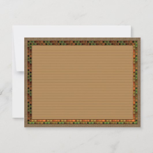 Herbst-Rezept-Karten Einladung (Rückseite)