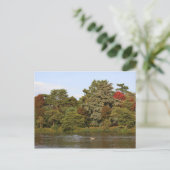 Herbst, Roath Park Lake, Cardiff Postkarte (Stehend Vorderseite)