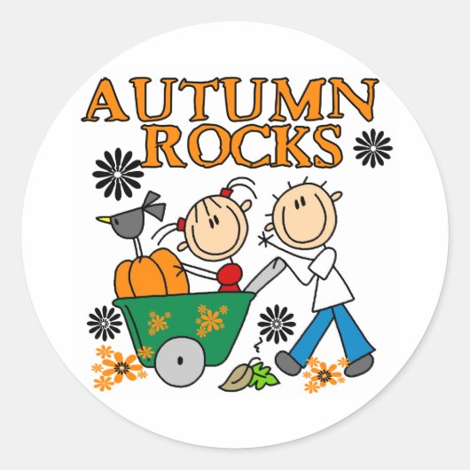 Herbst Rocks Runder Aufkleber (Vorderseite)