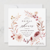 Herbst-Romance-Blumenreath-Hochzeitsszenario-Braut Einladung (Vorderseite)