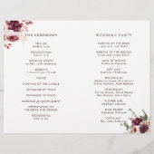 Herbst-Romance-Elegant-Hochzeitsprogramm für Burgu (Rückseite)