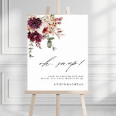 Herbst Romance Floral Oh Snap Hochzeit Zeichen Poster