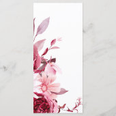 Herbst Romance Gold Frame Burgundy Wedding Menükarte (Rückseite)