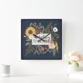 Herbst Romance IV | gehören wir zusammen Quadratische Wanduhr (Zuhause)