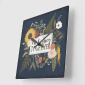 Herbst Romance IV | gehören wir zusammen Quadratische Wanduhr (Winkel)