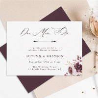 Herbst-Romanze Florale Hochzeitsprobe Dinner