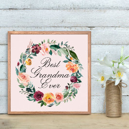 Herbst Rose Blume Blumenstrauß bester Gran Café Poster