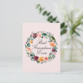 Herbst Rose Blume Blumenstrauß bester Gran Café Postkarte (Stehend Vorderseite)