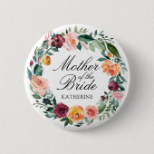 Herbst Rose Blume Blumenzauber Button (Vorderseite)