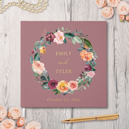 Herbst Rose Blume Blumenzeremonie Gästebuch