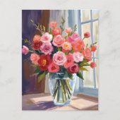 Herbst Rose Bouquet Floral Fall Postkarte (Vorderseite)