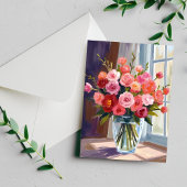 Herbst Rose Bouquet Floral Fall Postkarte
