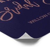 Herbst Rose Gold Brautparty Willkommen Poster (Ecke)