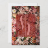 Herbst-Rose Hochzeitsfeier Einladung (Rückseite)