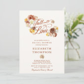 Herbst Rose Liebe Mallorca Brautparty Einladung (Stehend Vorderseite)
