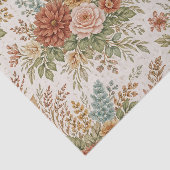 Herbst-Roségarten-Blumenmuster Seidenpapier (Ausschnitt)