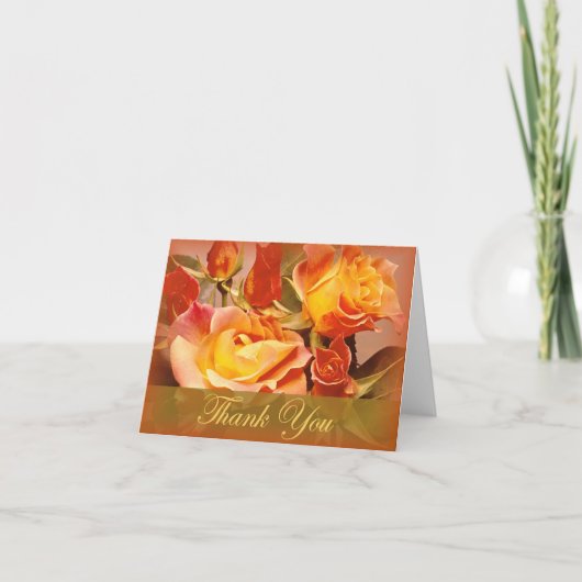 Herbst-Rosen-Dankeskarten Dankeskarte (Vorderseite)
