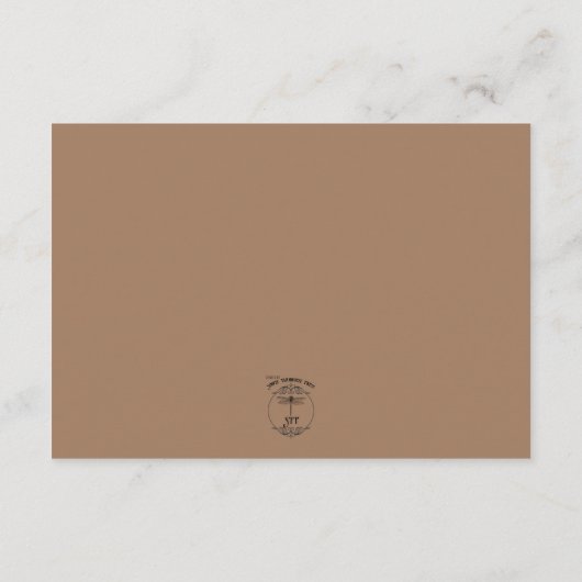 Herbst Rost & Brown Boho Moderne Details Hochzeit Begleitkarte (Rückseite)