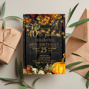 Herbst rostige Blumen rustikaler Chic 40 fabelhaft Einladung