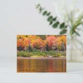 Herbst Rot & Gold Postkarte (Stehend Vorderseite)