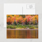 Herbst Rot & Gold Postkarte (Vorne/Hinten)