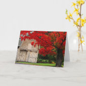 Herbst-Rot Karte (Gelbe Blume)