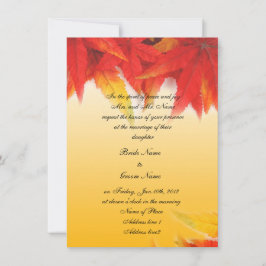 Herbst-Rote Blätter Einladung zur Hochzeit