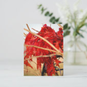 Herbst Rote Blätter/Herbst Postkarte (Stehend Vorderseite)