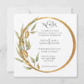 Herbst Rote Tone Blüte mit Gedicht Einladung (Vorderseite)