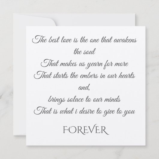 Herbst Rote Tone Blüte mit Gedicht Einladung (Rückseite)