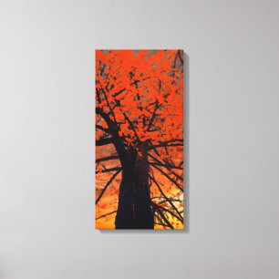 Herbst-Rote-Tree-Malerei Leinwanddruck