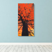 Herbst-Rote-Tree-Malerei Leinwanddruck (Insitu (Holzboden))