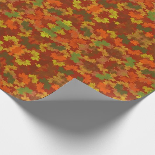Herbst: Roter Herbst Geschenkpapier (Ecke)