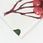 Herbst Rowan, helles Aquarellfeld. Fleecedecke (Ecke)