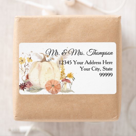 Herbst Rücksendeadresse Bläserweiße Pumpkin (Insitu)