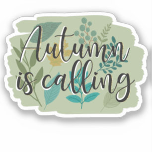 Herbst ruft aufkleber