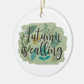Herbst ruft keramik ornament (Links)