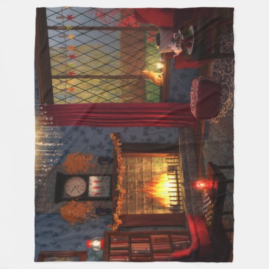 Herbst Ruhe Fleece Blanket (Vorderseite)
