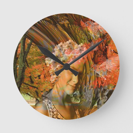 Herbst Runde Wanduhr (Vorderseite)