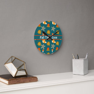Herbst Runde Wanduhr