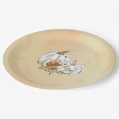 Herbst-Rust-White Pumpkins Hochzeit Pappteller (Schrägansicht)