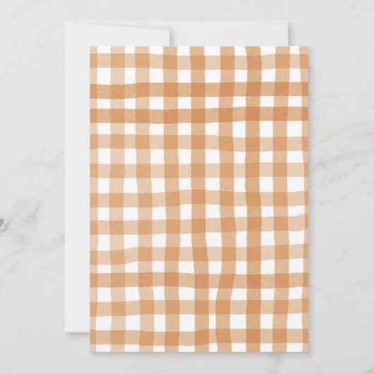 Herbst Rustic Pumpkin Lokal Grown Baby Shower Einladung (Rückseite)