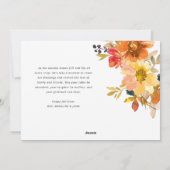 Herbst rustikal florale Happy Thanksgiving Karte (Rückseite)