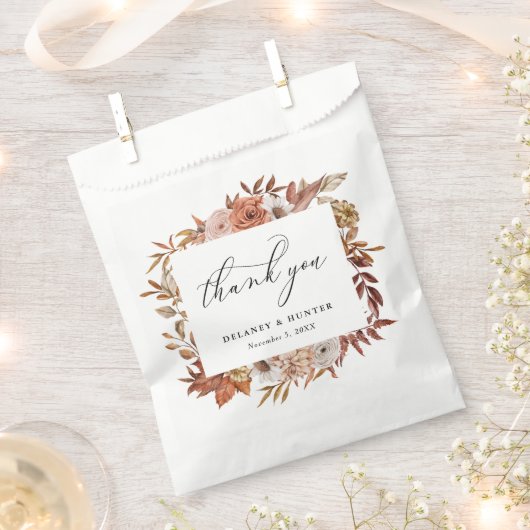 Herbst Rustikal Personalisiert Geschenktütchen (Ausgeschnitten)